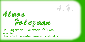 almos holczman business card
